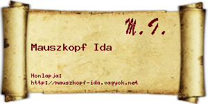 Mauszkopf Ida névjegykártya